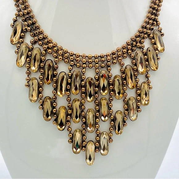 OTT Costume Gold Statement Necklace - Picture 8 of 10